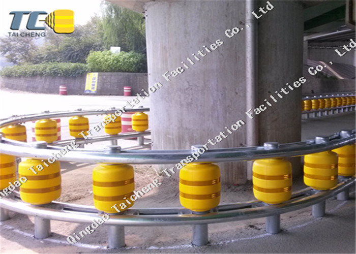 Rotatable Crash Barriers For Dangerous Road Sections