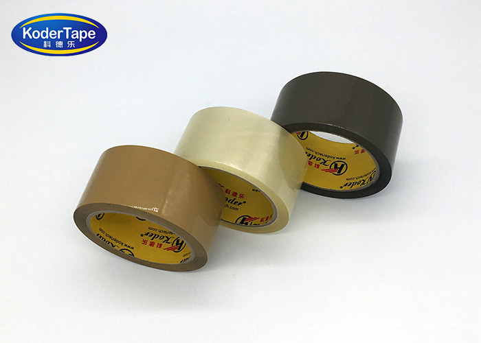 Round Plastic Bopp Adhesive Tape , Clear Adhesive Sticky Roll Tape With Stong Adhesive