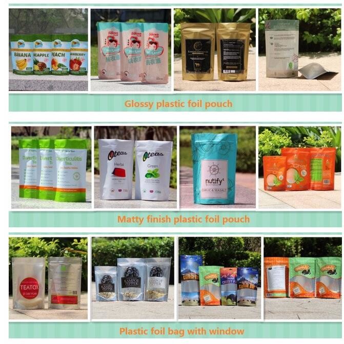 Customized Full Printing PET Coffee Zipper Plastic Packaging Bag