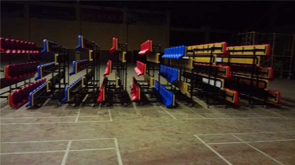 Anti Water Colored Low Back Chairs Portable Outdoor Bleachers