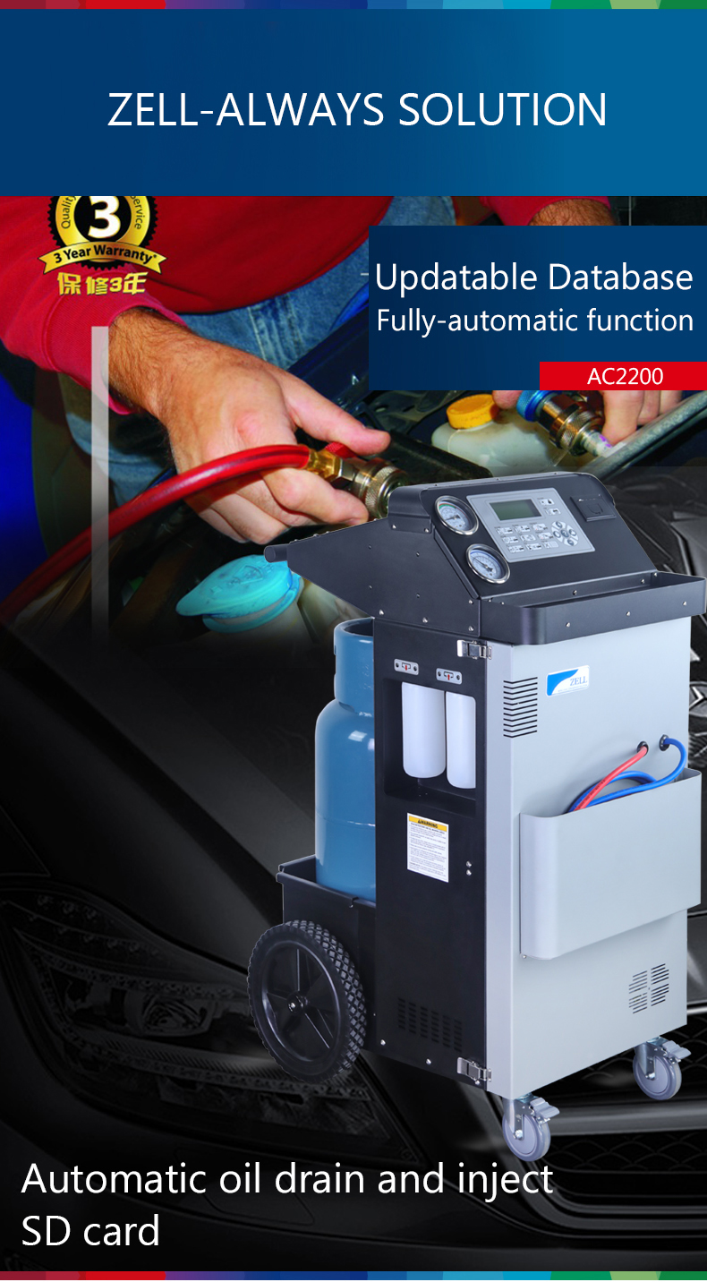 Large 24.6L AC Recycling R134a Recharge Machine System For Automotive