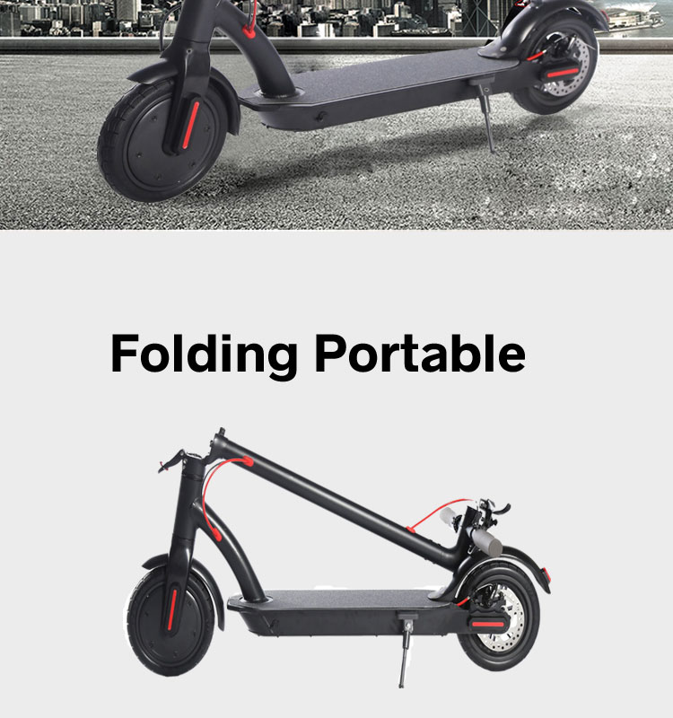 8.5 Inch 250W Mini Powerful Electric Scooter For Teenager Foldable LED Display