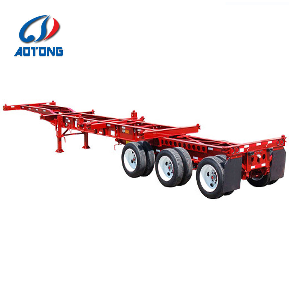 40ft Container Platform Flatbed Semi-Trailer with Front Wall in Heavy Duty Design