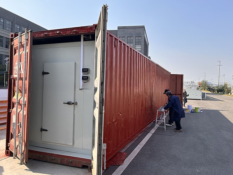 R134a/R404A Refrigerant 12m Length 60 cbm 40ft Refrigerated Reefer Container Cold Room Storage Durable Aluminum T-Bar Floor