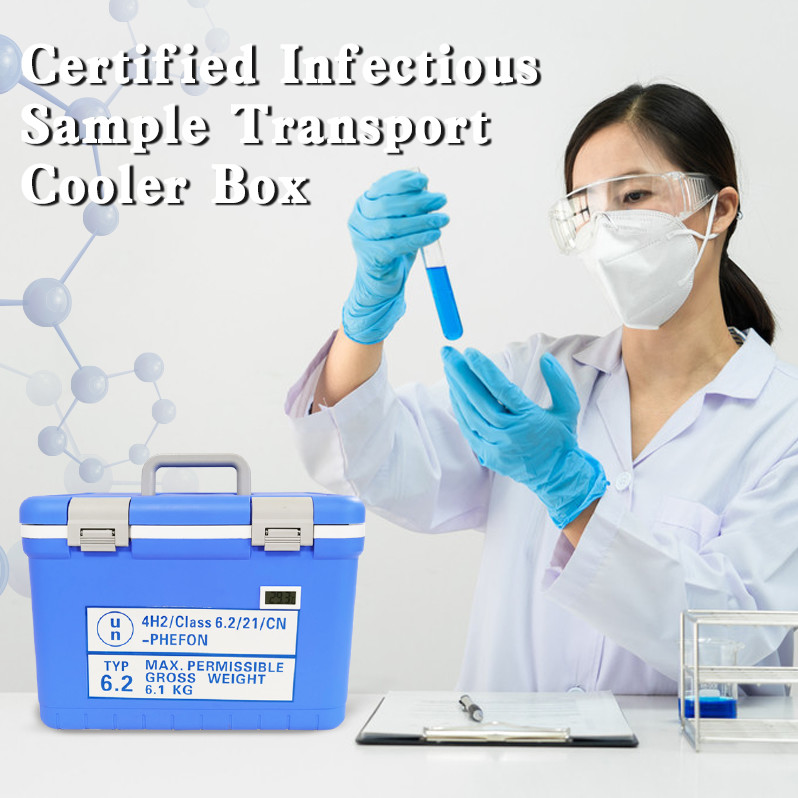 Specimen Cold Chain Transport Box 12L Vaccine UN2814 UN3373 Cold Storage Container