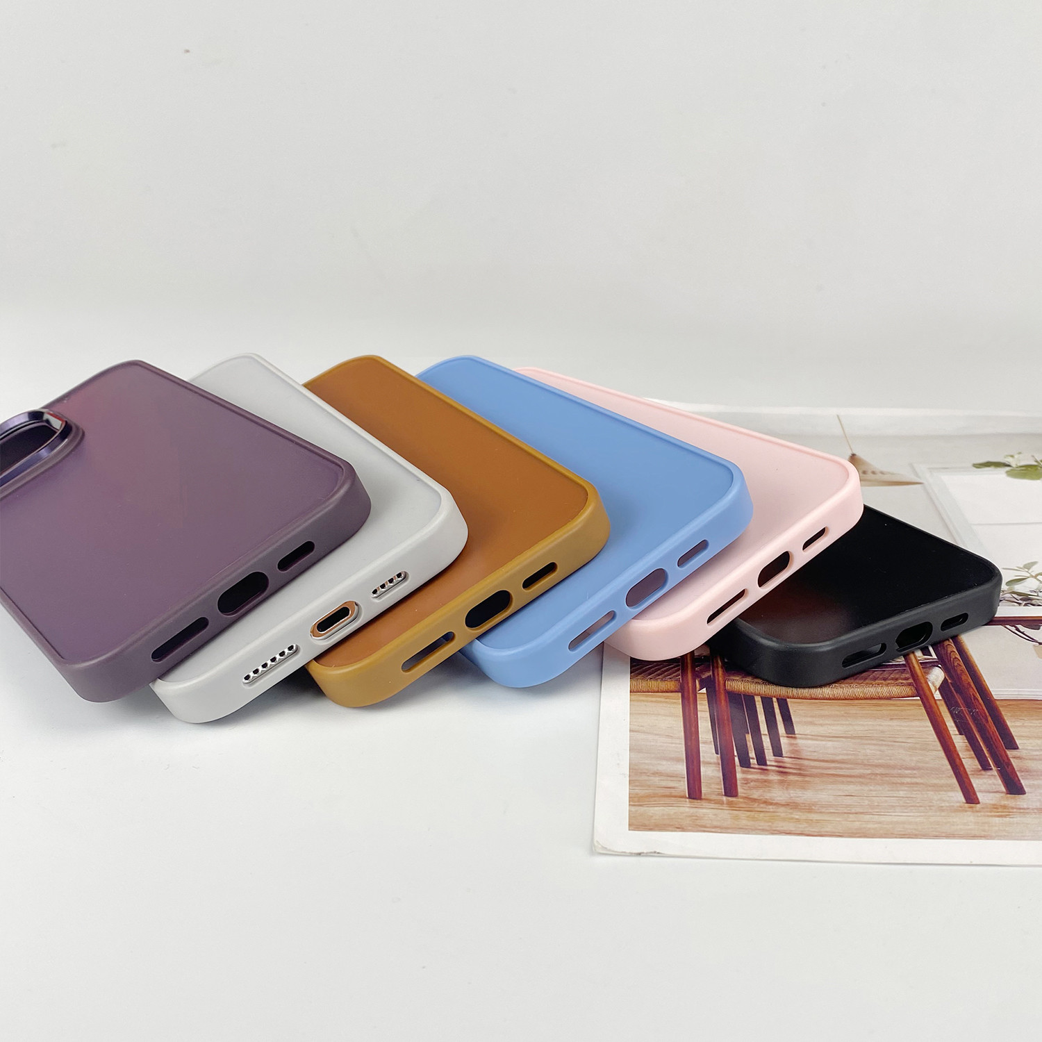 Blank Cover Groove Phone Case 1mm Depth with Inlay Leather Wood Acrylic Plate