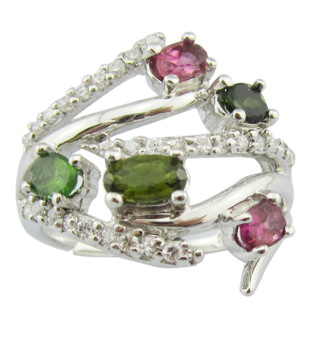 Womens Casual / Party 925 Silver Gemstone Rings Lightweight 2.5g Jewelry For Every Occasion