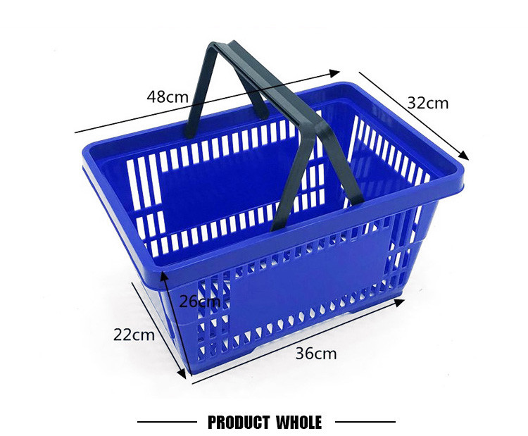Foldable Portable Plastic Trolley Basket For Groceries, Plastic Shopping Basket