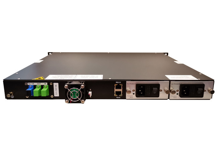 SC/1U Black EDFA Optical Amplifier 1550nm Single Port Double cooling system