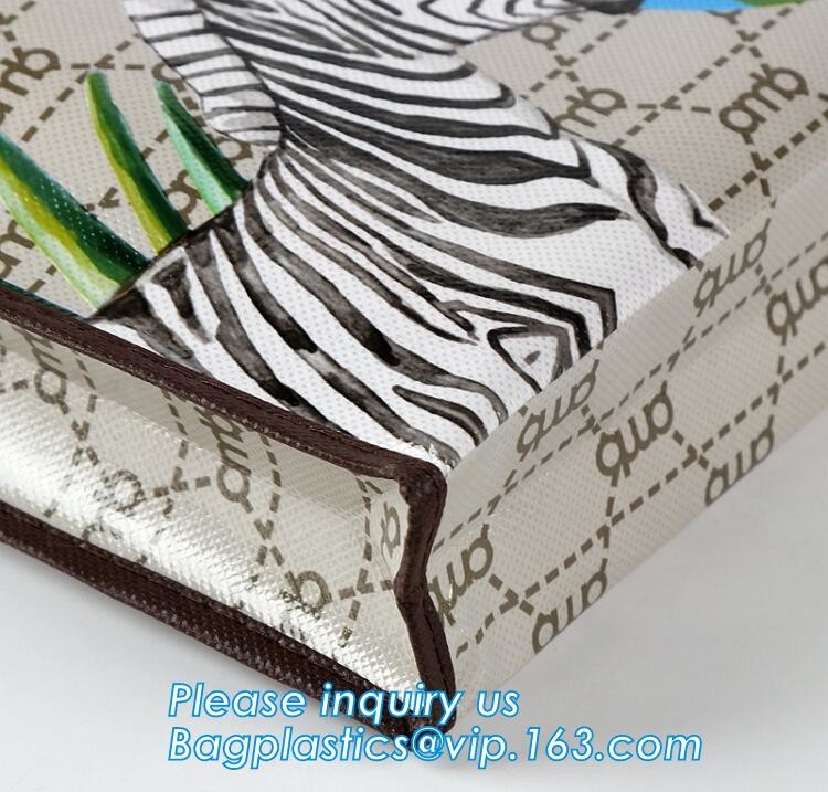non-woven promotional shopping bag ultrasonic non woven bag, Custom printed tote non woven bag shopping shoulder bag pri
