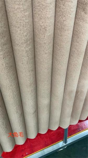 Cream Red Brown Soft Fluffy Fabric Fluffy Fur Material
