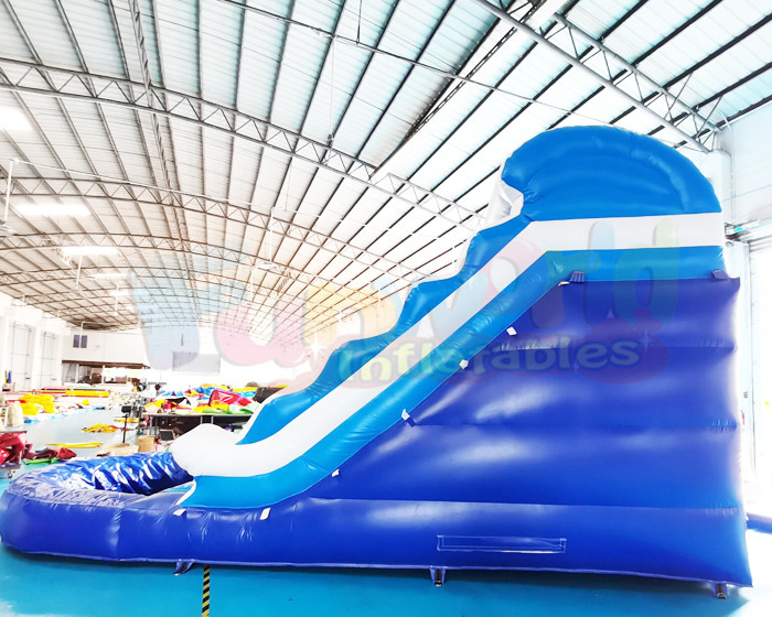 Mini Bouncer House 1000D Outdoor Inflatable Water Slides With Pool