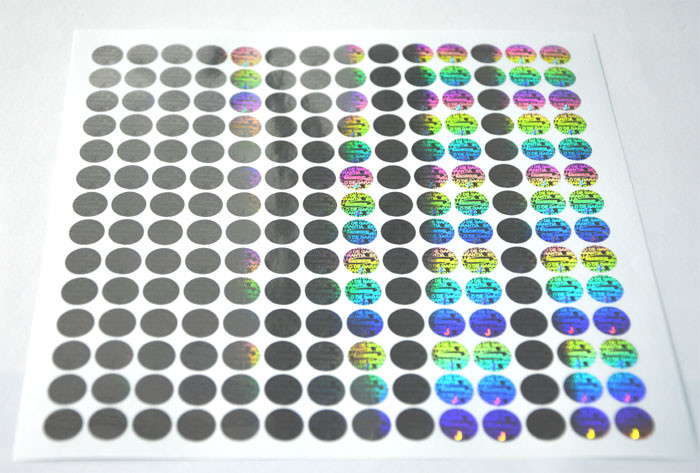 Round Anti Fake Hologram Security Stickers For Electronic Medical Equipment