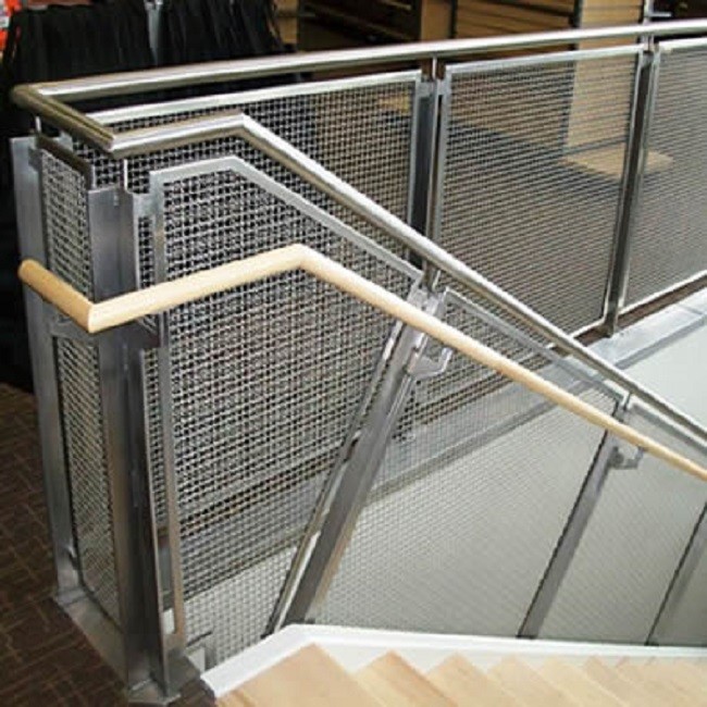 2-6mm Silver Metallic Stainless Steel Decorative Wire Mesh Grilles For Modern Cabinet Doors