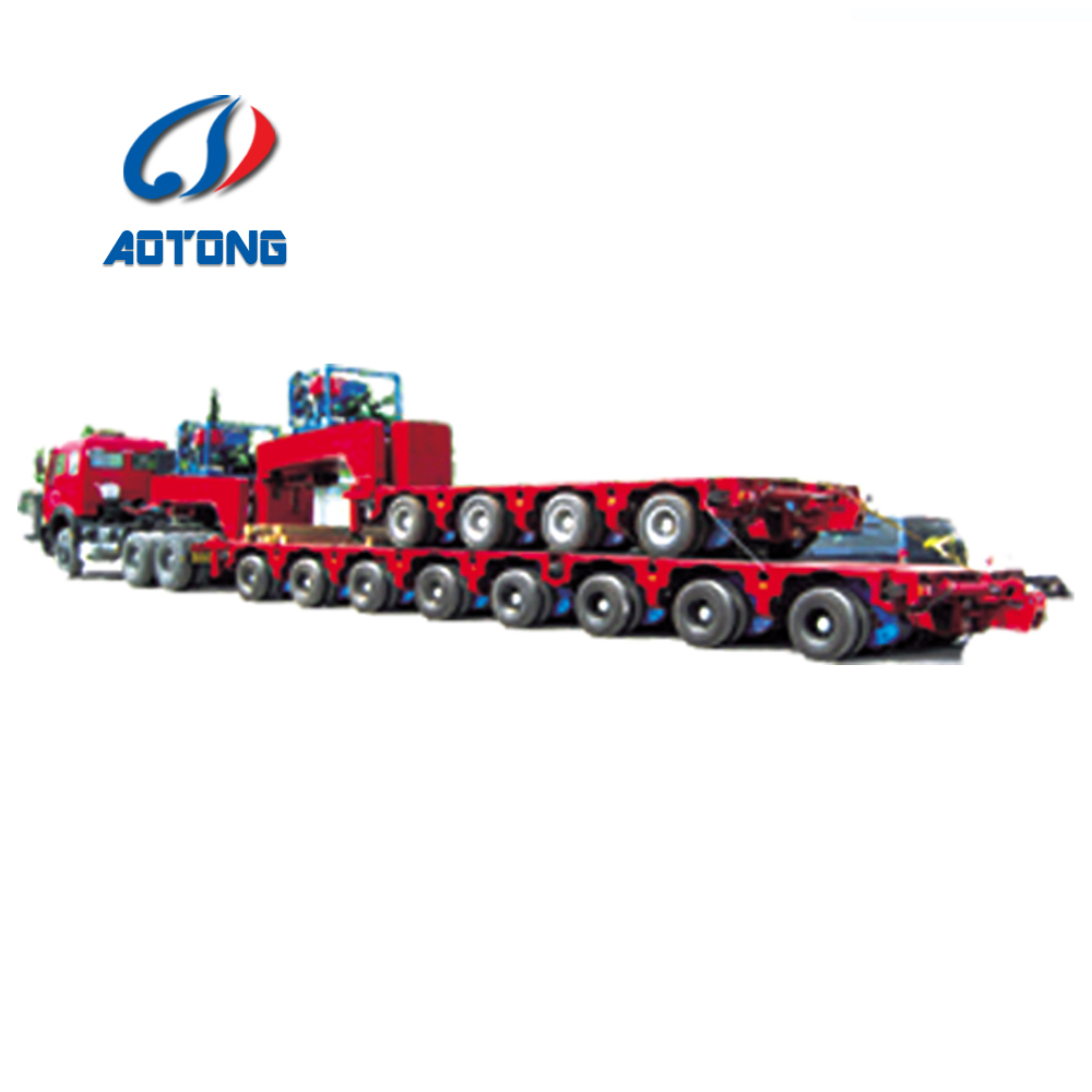 2 Axle 28 Tons Lowbed Lowboy Truck Trailer Semi Trailer for Heavy Equipment Transport