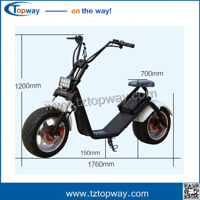 double suspension citycoco scooter with 1000w 60v lithium battery