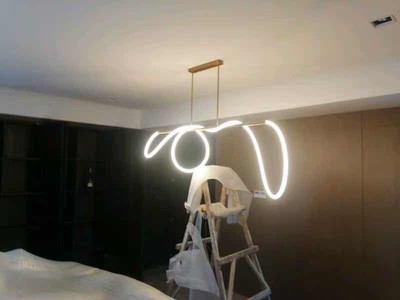 7000lm Restaurant Led Strip Chandelier Led Rope Chandelier 110~240V