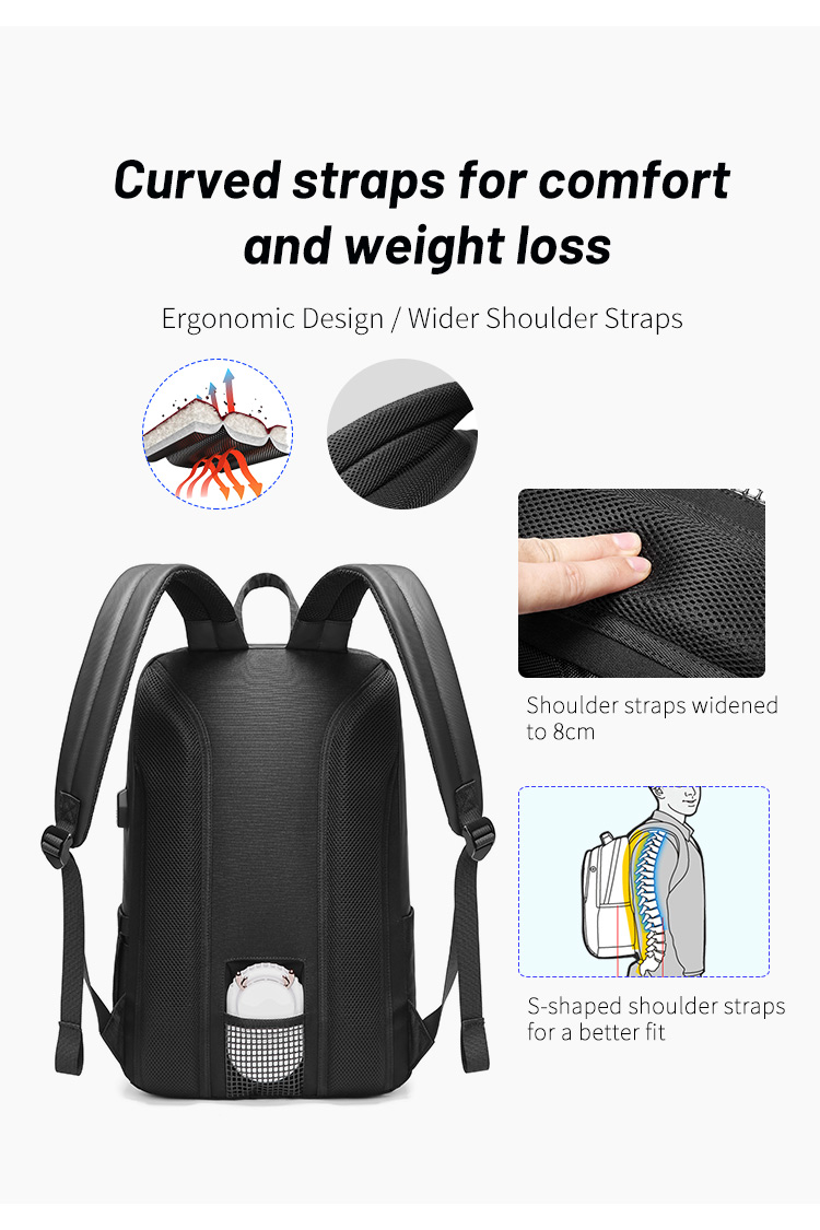 1680D Waterproof Anti Theft Laptop Backpack