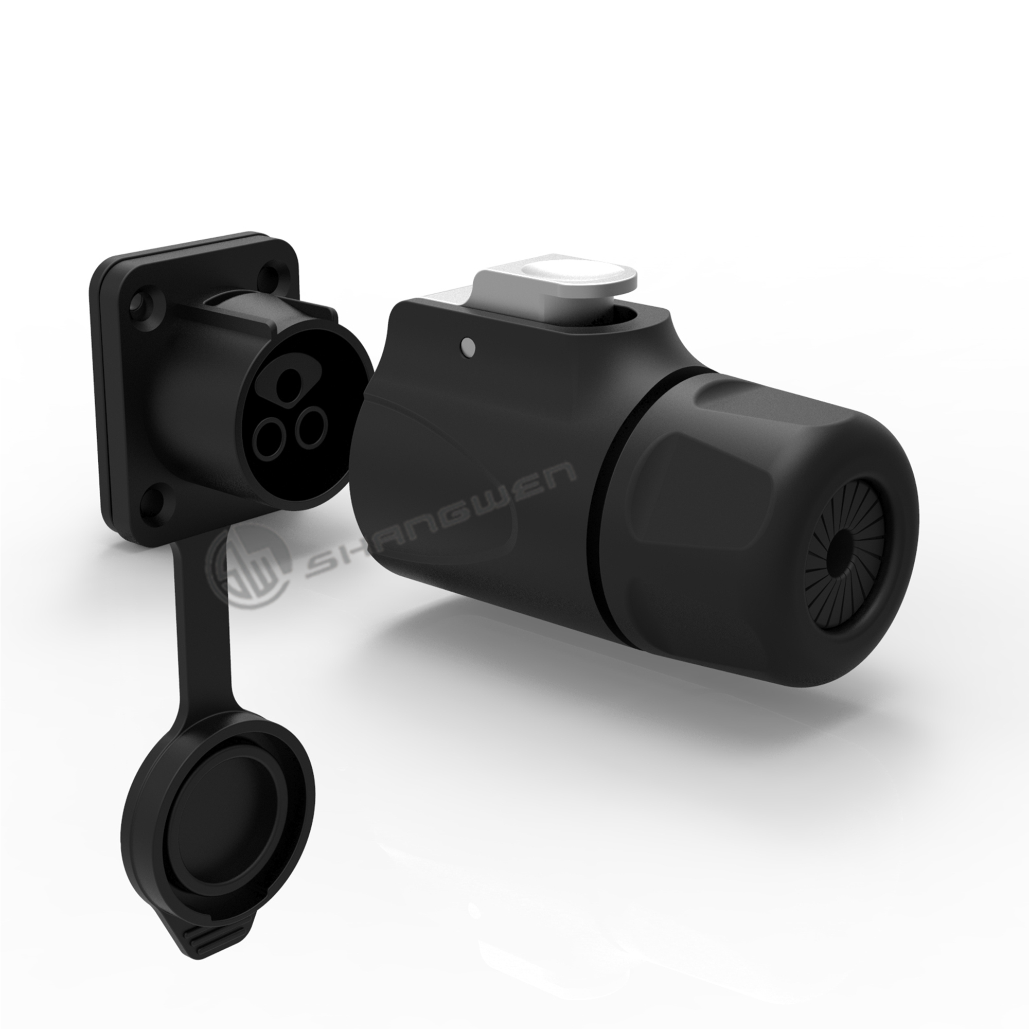 IP67 Waterproof Male Female Power Connector Precision PBT Material