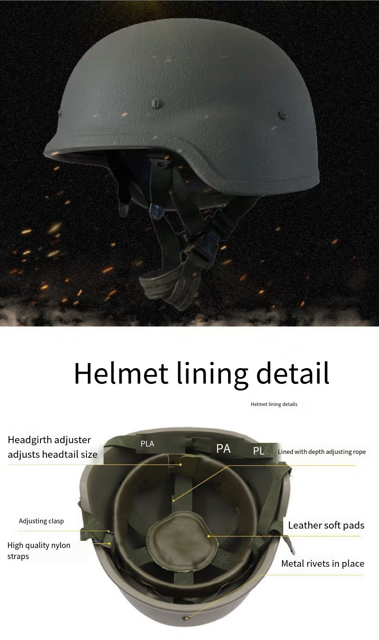 FAST Level II Bulletproof Helmet Made Of PE High Polymer Material And Aramid , NIJ IIIA Special Forces Tactical