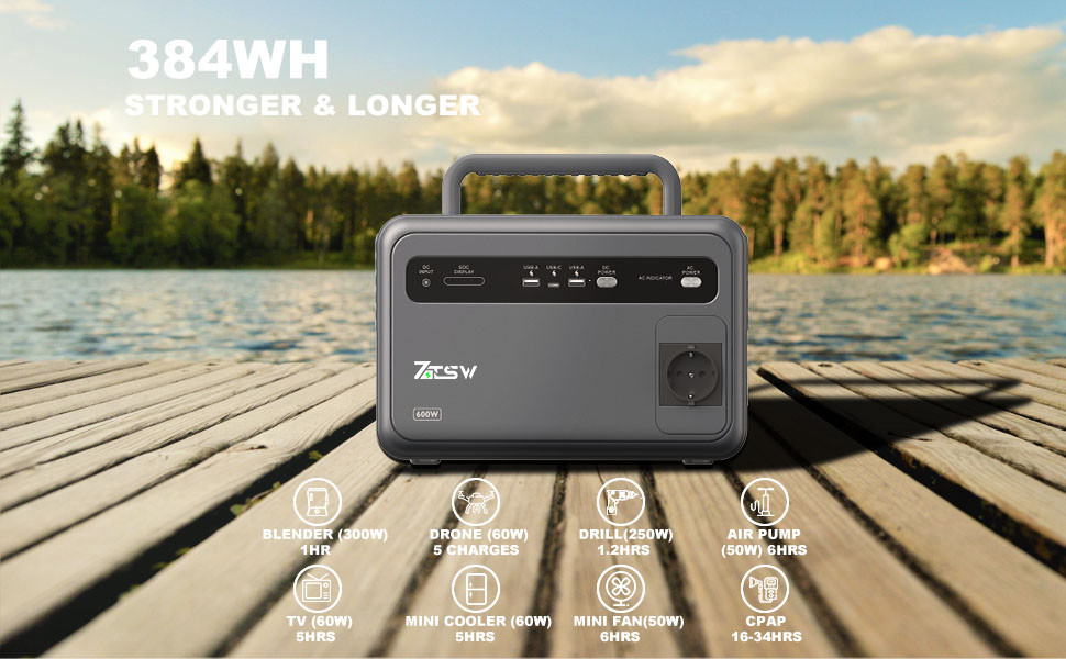 576Wh Portable Solar Generator Battery 240V 90W Portable Power Station