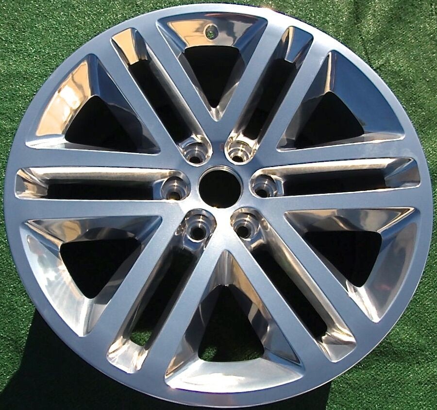 22x9.5 Polished Replacement Ford Replica Wheels 3993 For 2015-2017 Ford Expedition