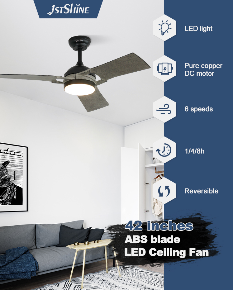 Transform Your Space with 1stshine LED Ceiling Fan Low Energy Consumption 6 Speeds 10