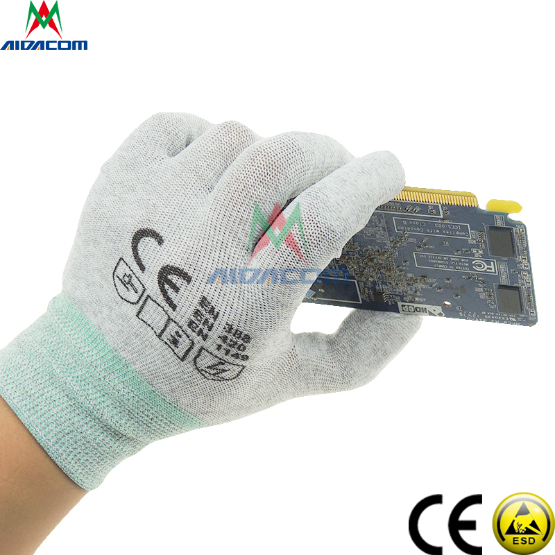 Disposable 300g PU Palm Vinyl PVC ESD Gloves