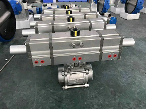 180 Degree Pneumatic Three Way Actuator 3 position For Valves