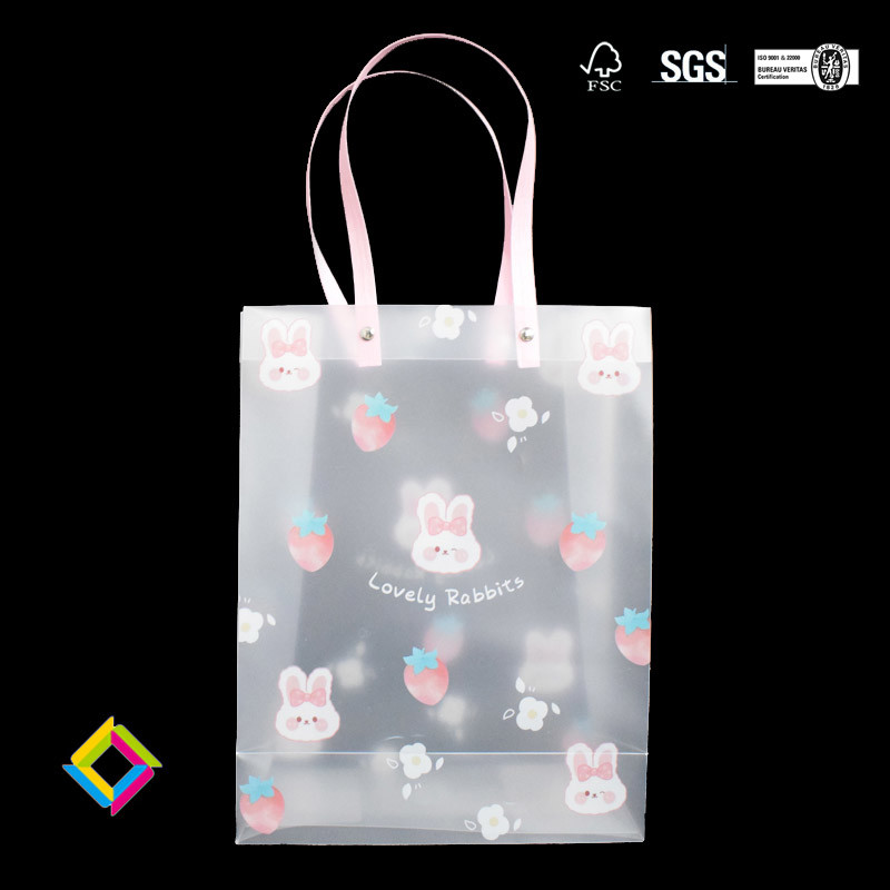 PVC Gift Bags Handbag Folding Paper Gift Packaging PVC Bag For Holiday Gift