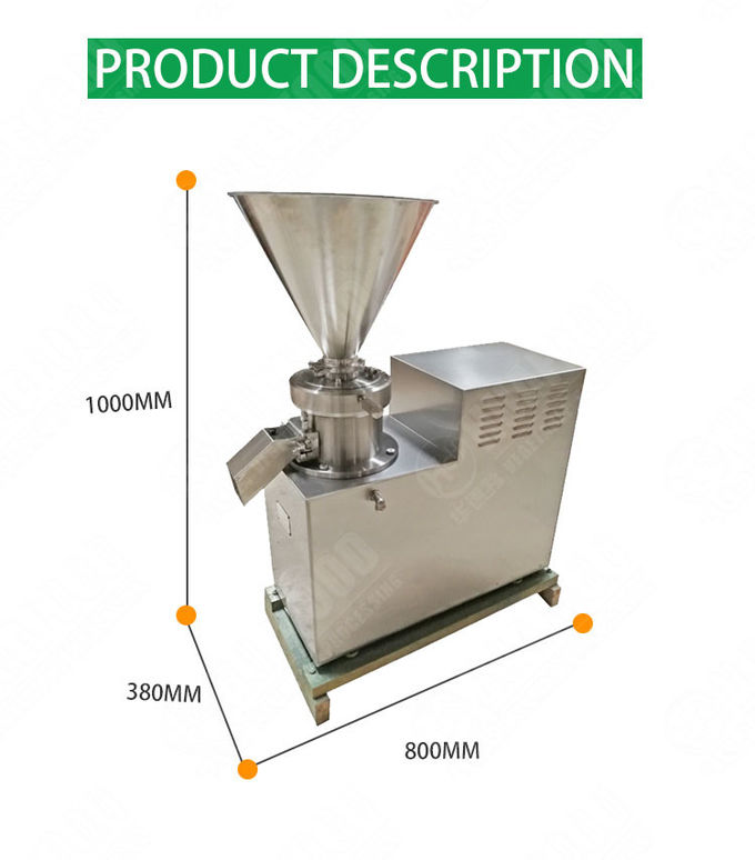 Colloid Mill Chicken Bone Butter 30kg/h Chilli Grinding Machine