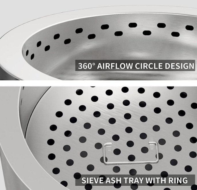 Smokeless Fire Pit for Camping Stocked and Ready to Ship Stainless Steel Wood Stove