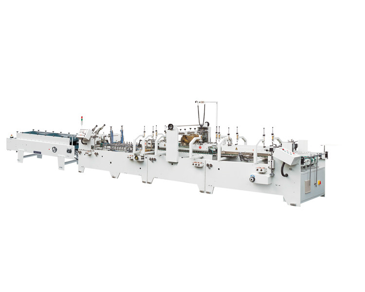 Full Automatic High-speed Corrugated Box Folder Gluer Machine Pre-fold and crash lock-bottom
