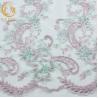 Buy cheap Attractive French 3D Embroidery Lace Fabric Beaded 80% Nylon from wholesalers