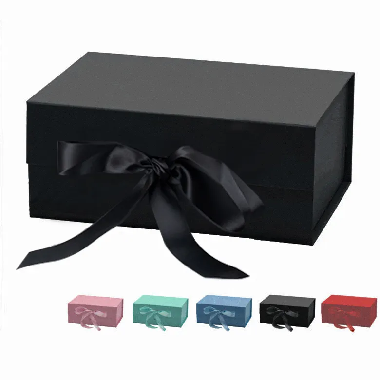Custom Logo Rigid Cardboard Hamper Boxes Magnetic Paper Gift Packaging