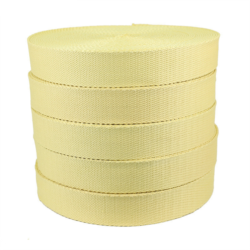 Customize Kevlar Ribbon Red Black Fire Resistant Webbing