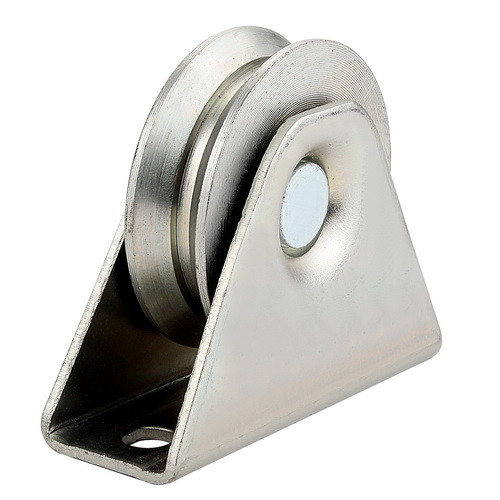 Q235 Y Groove Sliding Gate Wheel Zinc Plated Silver