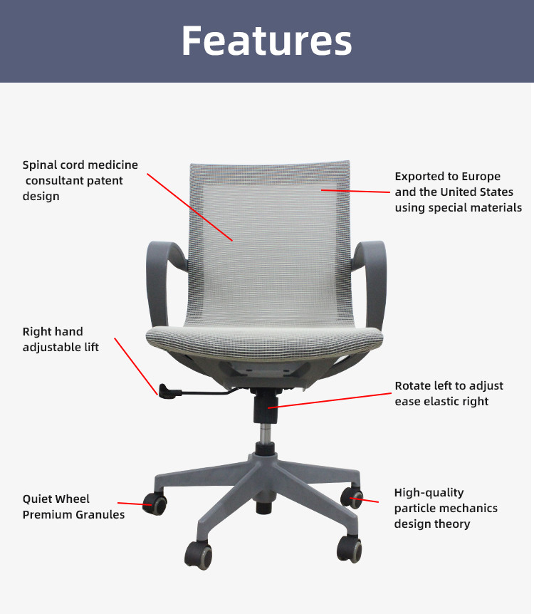 Student Bow Mesh Cloth Backrest Swivel Chair Simple Office Staff Lift Swivel Chair