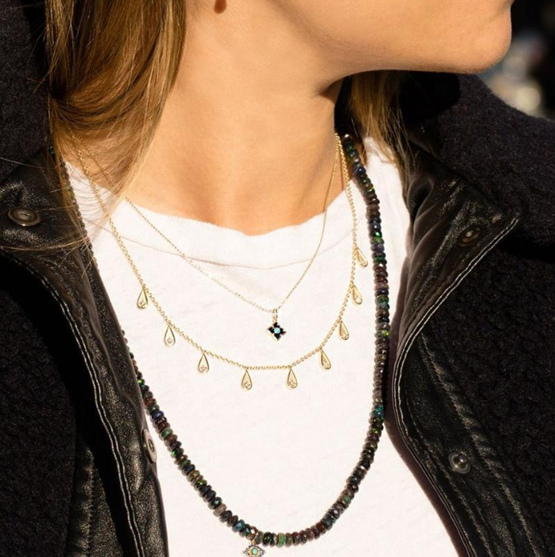 Handmade White Cubic Zircon Teardrop Necklaces for Women Jewelry