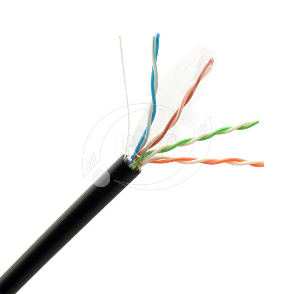 CCA Cat5e Outdoor Waterproof Ethernet Cable HDPE Insulation 305m Per Roll