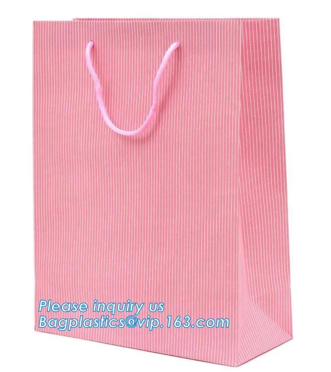 Custom Printed Accept Wholesale Stock White Brown Kraft Paper Shopping Bag With Handle No Minimum, carrier handle bags