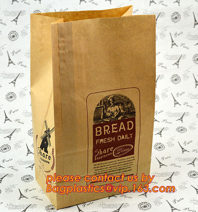 wax coated bag pe coated bag central strip window bag side window bags perforated bag crip hot bag grill/chicken bag
