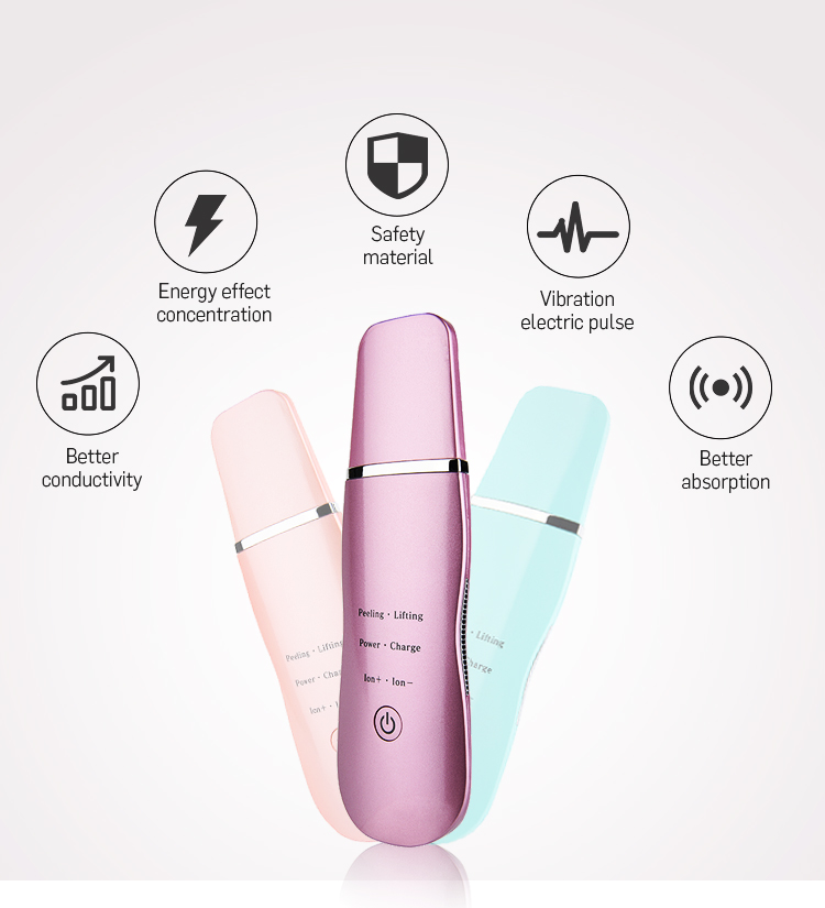 Rechargeable Multifunction Beauty Device , Ultrasonic Skin Cleaner