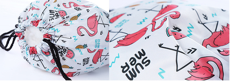 Promotional Cute Mini Handbag Drawstring Bag folding small pouch reusable pocket for Shopping Gift shoes