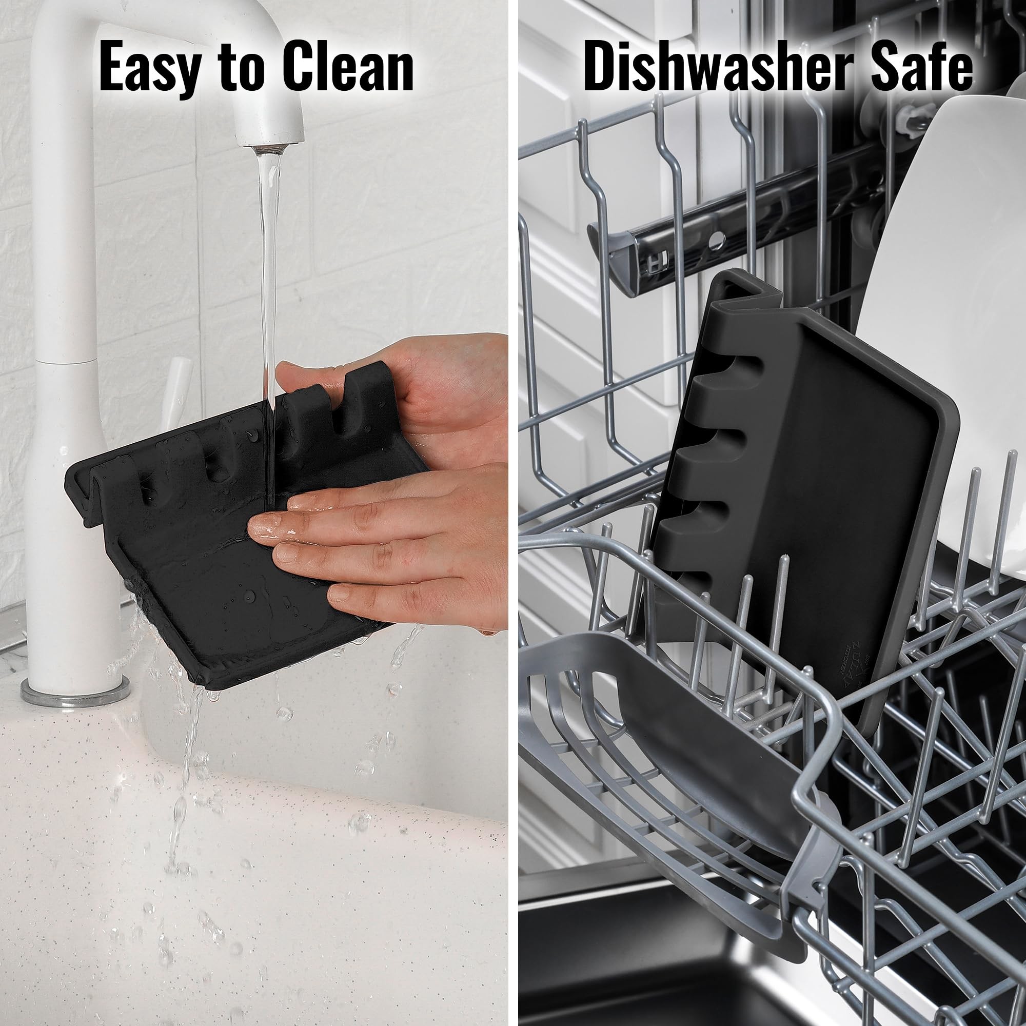 BPA Free Kitchen Silicone Utensil Rest Durable Spoon Rest With Drip Pad Kitchen Gadgets Kitchen Cooking Utensils Holder