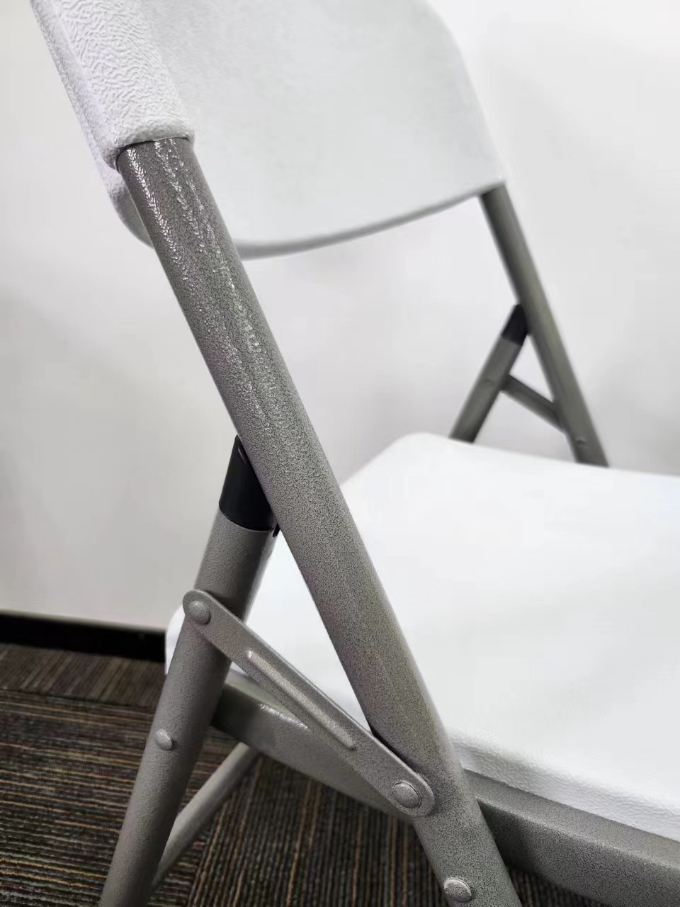 6ft 8ft Plastic Folding Table And Chairs Rectangular 10 People White Plastic Table Chairs