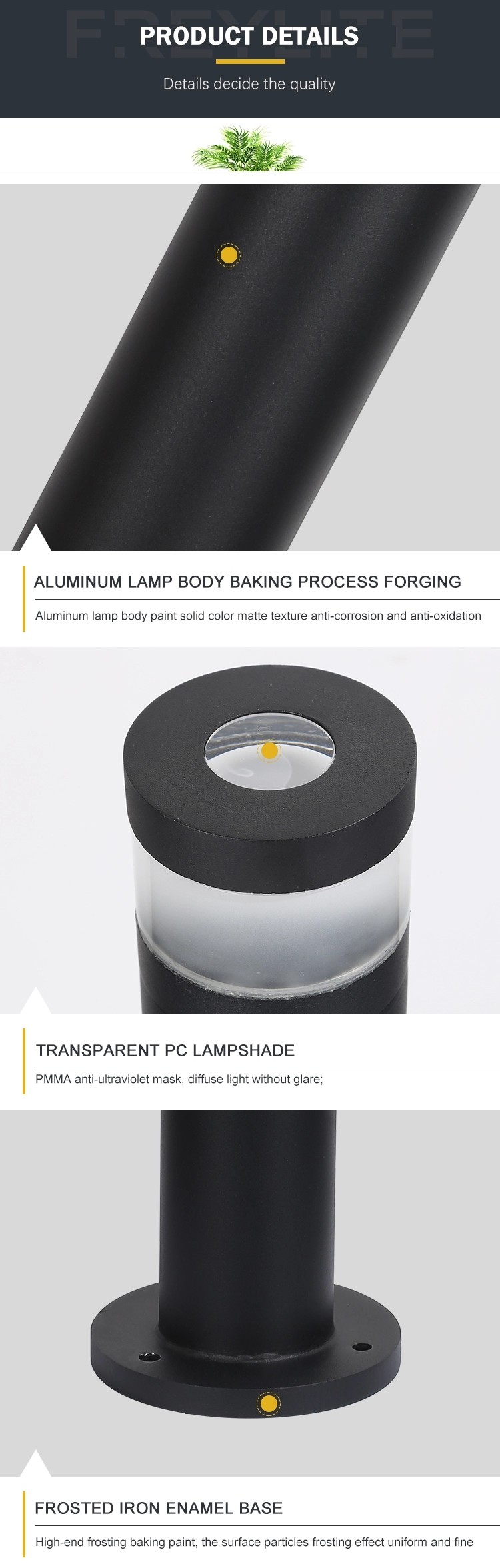 6W Outdoor Lawn Lights With Classical Round Housing 3 Years Warranty AC100-240V
