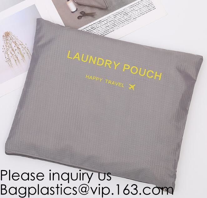 6pcs Travel Clothing Mesh Pouch Laundry Bag Travel Organizer Clothing packs Handle,metal zipper customize logo print mak