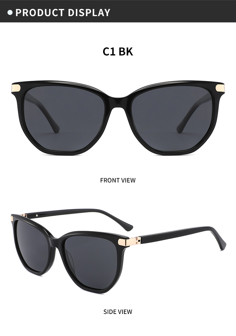 Women'S Cateye Sun Glasses Acetate Shades UV400 Protection 180° Flexible Hinges
