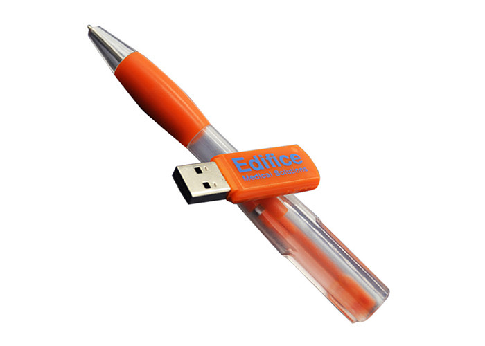 Factory supply customized 16G 2.0 Plastic Pen USB with printing logo for copying data on computer